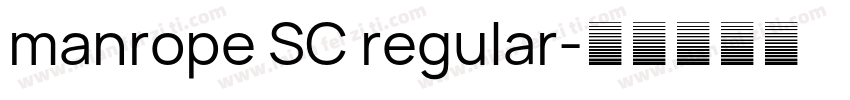 manrope SC regular字体转换